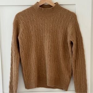 J. Crew Cable Knit Brown Sweater NWT